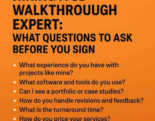 Hiring a 3D Walkthrough Expert: What Questions to Ask Before You Sign